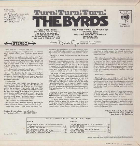 The Byrds : Turn! Turn! Turn! (LP, Album)