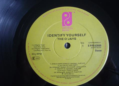 The O'Jays : Identify Yourself (LP, Album)