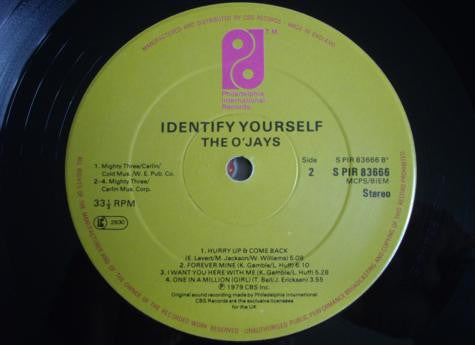 The O'Jays : Identify Yourself (LP, Album)