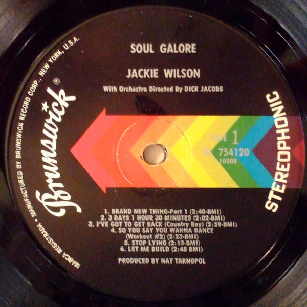 Jackie Wilson : Soul Galore (LP, Album, Glo)