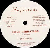 Don Evans (3) / Jah Batta : Love Vibration / Acting Shy (12")