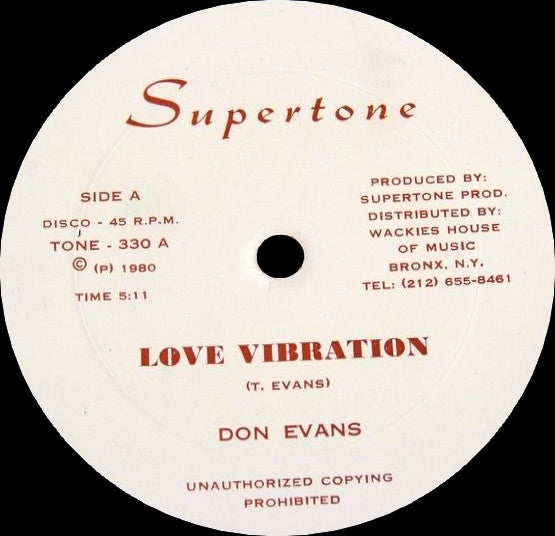 Don Evans (3) / Jah Batta : Love Vibration / Acting Shy (12")