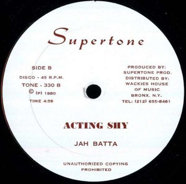 Don Evans (3) / Jah Batta : Love Vibration / Acting Shy (12")