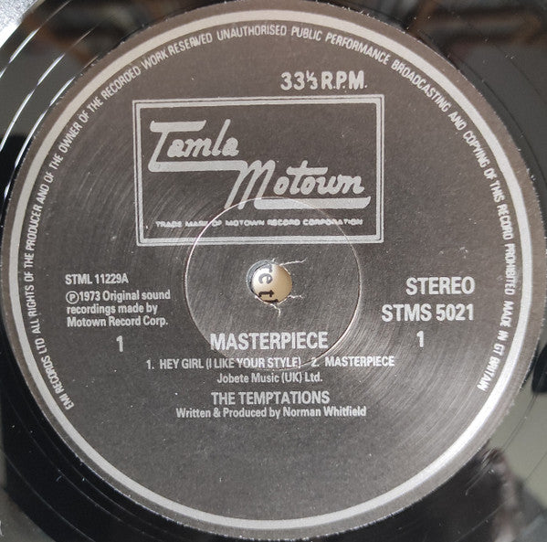 The Temptations : Masterpiece (LP, Album, RE)