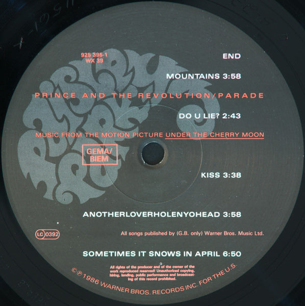 Prince And The Revolution : Parade (LP, Album, Club)