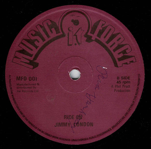 Jimmy London : In My Heart / Ride On (12")