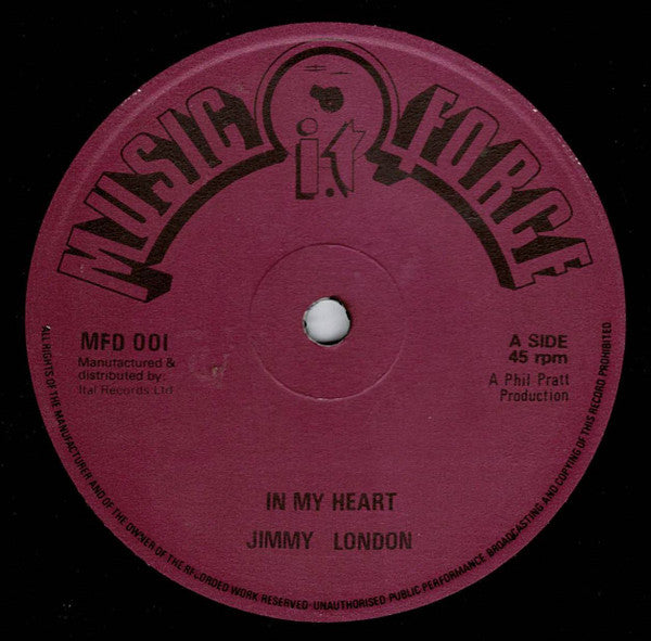 Jimmy London : In My Heart / Ride On (12")