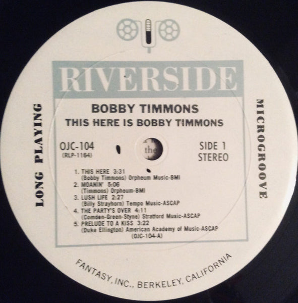Bobby Timmons : This Here Is Bobby Timmons (LP, Album, RE)
