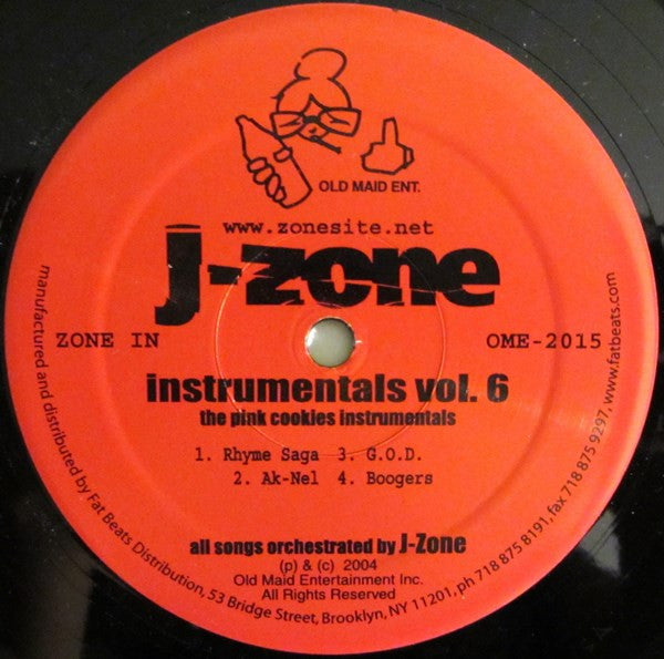J-Zone : The Pink Cookies Instrumentals (Instrumentals Vol.6) (LP)