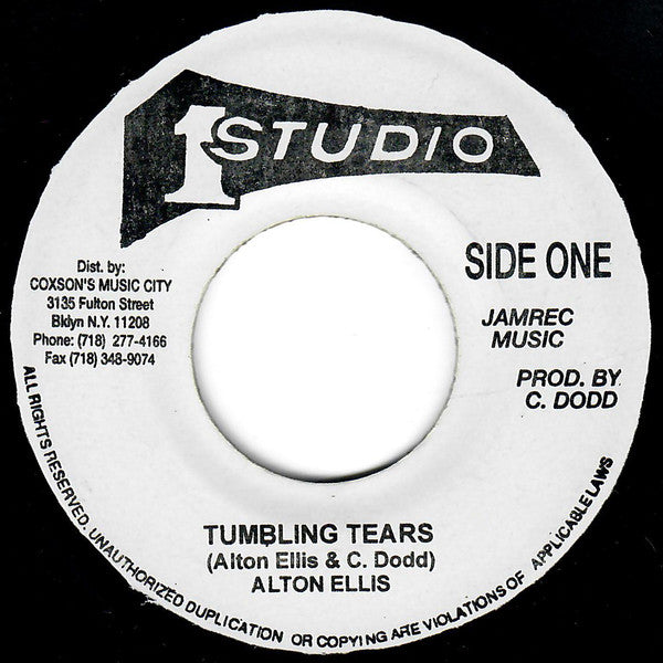 Alton Ellis : Tumbling Tears (7", RE)