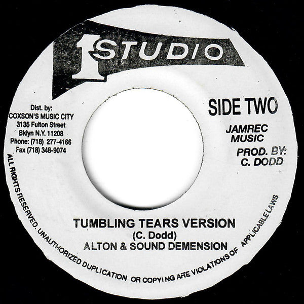 Alton Ellis : Tumbling Tears (7", RE)