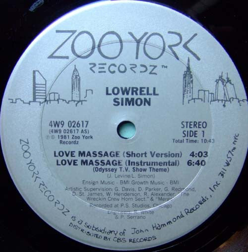Lowrell Simon : Love Massage (12")