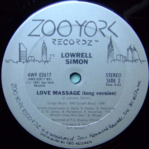 Lowrell Simon : Love Massage (12")