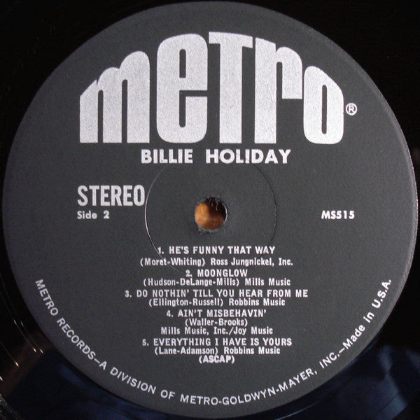 Billie Holiday : Billie Holiday (LP, Comp, MGM)
