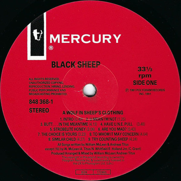 Black Sheep : A Wolf In Sheep's Clothing (LP, Album)