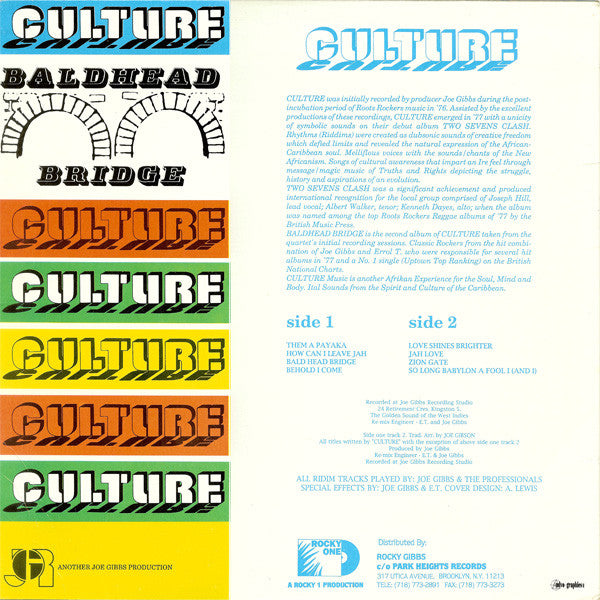 Culture : Baldhead Bridge (LP, Album, RE)