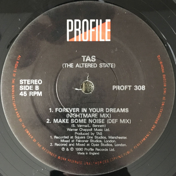 TAS (The Altered State)* : Forever In Your Dreams (12")