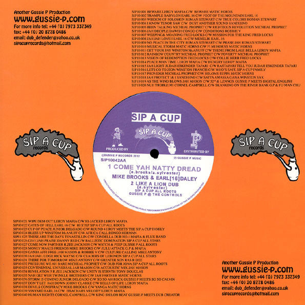 Robbie Valentine / Earl Daley & Mike Brooks : Jah Works  /  Come Yah Natty Dread (10")