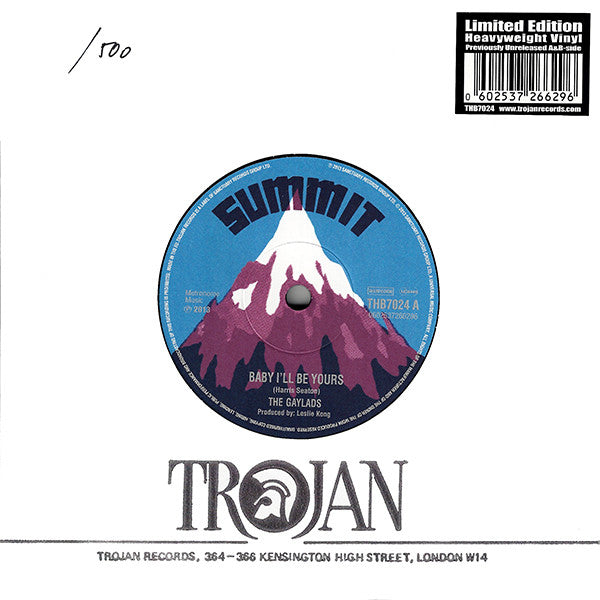 The Gaylads / The Monster (2) : Baby I'll Be Yours / Tribute To Prince Ruff (7", Single, Ltd, Num)