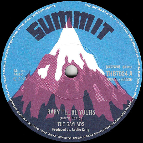 The Gaylads / The Monster (2) : Baby I'll Be Yours / Tribute To Prince Ruff (7", Single, Ltd, Num)