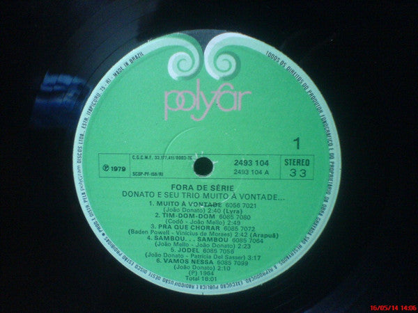 Donato E Seu Trio* : Muito À Vontade (LP, Album, RE)