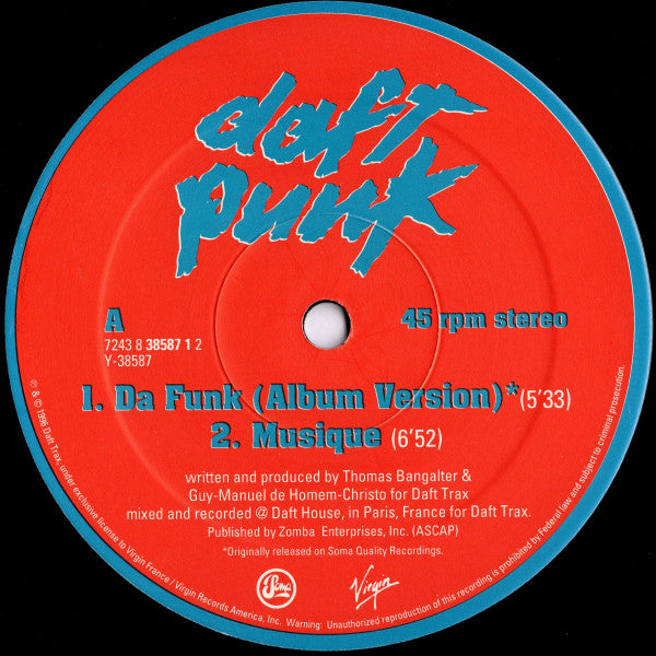 Daft Punk : Da Funk (12")