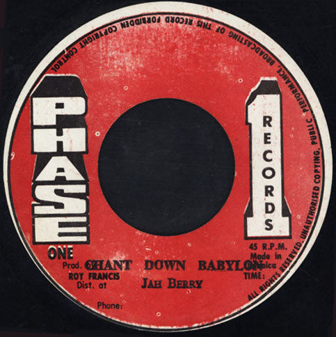 Jah Berry : Chant Down Babylon (7")