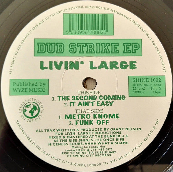 Livin' Large : Dub Strike EP (12", EP)
