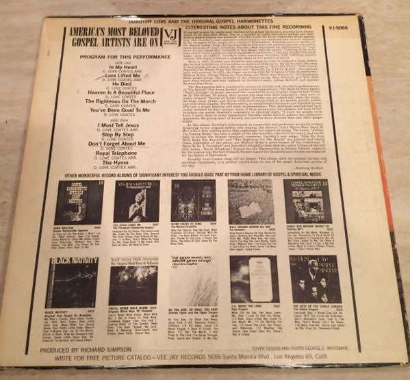The Original Gospel Harmonettes : The Soul Of The Gospel Harmonettes  (LP, Album, Mono, Promo)