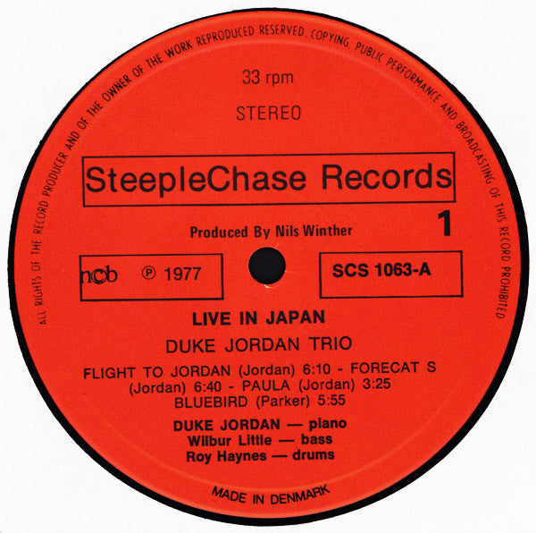 Duke Jordan Trio : Live In Japan (2xLP, Album)