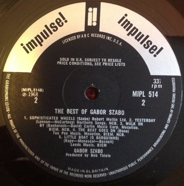 Gabor Szabo : The Best Of Gabor Szabo (LP, Comp, Mono)