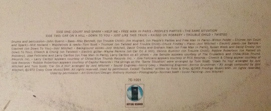 Joni Mitchell : Court And Spark (LP, Album, RP, PRC)