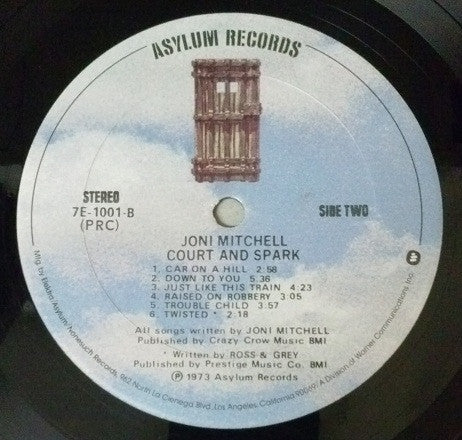 Joni Mitchell : Court And Spark (LP, Album, RP, PRC)