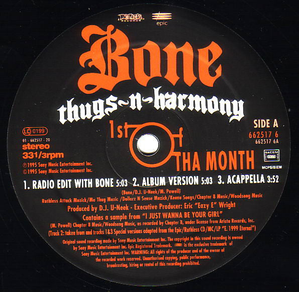 Bone Thugs-N-Harmony : 1st Of Tha Month (12", Single)