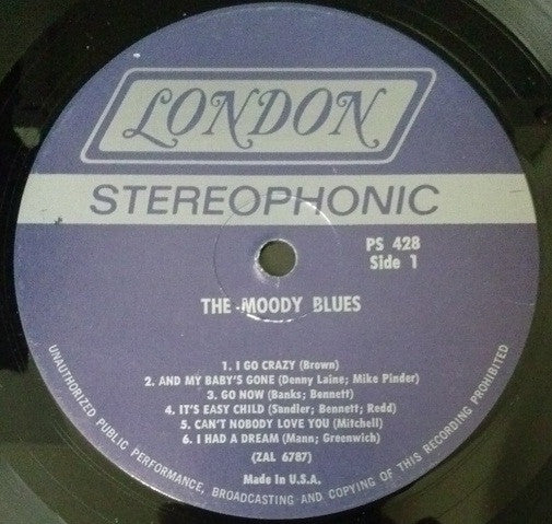 The Moody Blues : Go Now - Moody Blues #1 (LP, Album, M/Print)