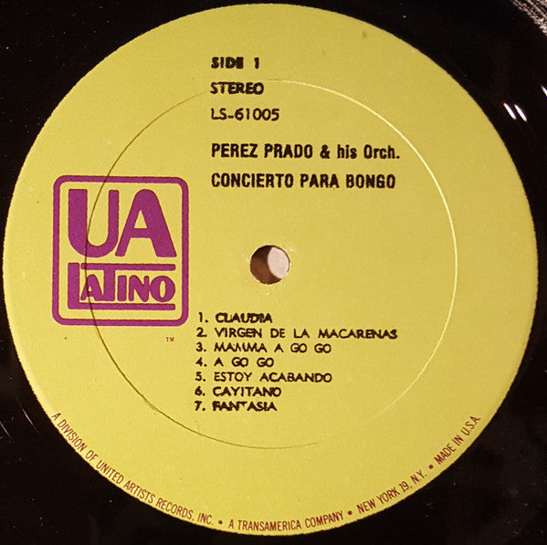 Perez Prado : Concierto Para Bongo (LP, Album, RE)