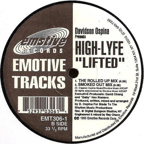 Davidson Ospina Presents High-Lyfe : Lifted (12")