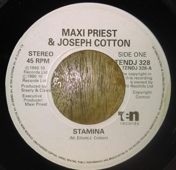 Maxi Priest & Joseph Cotton : Stamina (7")