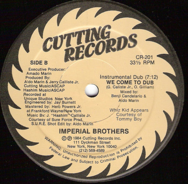Imperial Brothers : We Come To Rock (12")