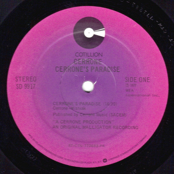 Cerrone : Cerrone's Paradise (LP, Album, Pre)