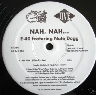 E-40 : Nah, Nah... (12", Promo)