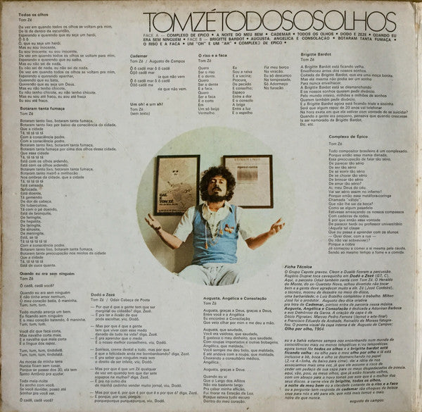 Tom Zé : Todos Os Olhos (LP, Album, Gat)