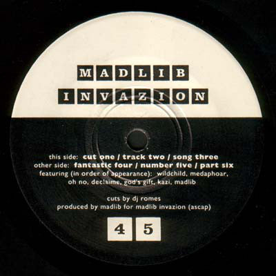 Madlib : Madlib Invazion (7", EP)