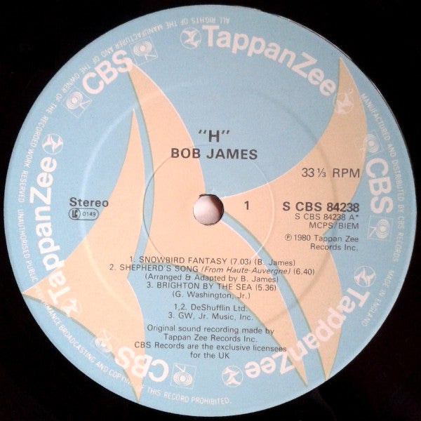 Bob James : "H" (LP, Album, Gat)