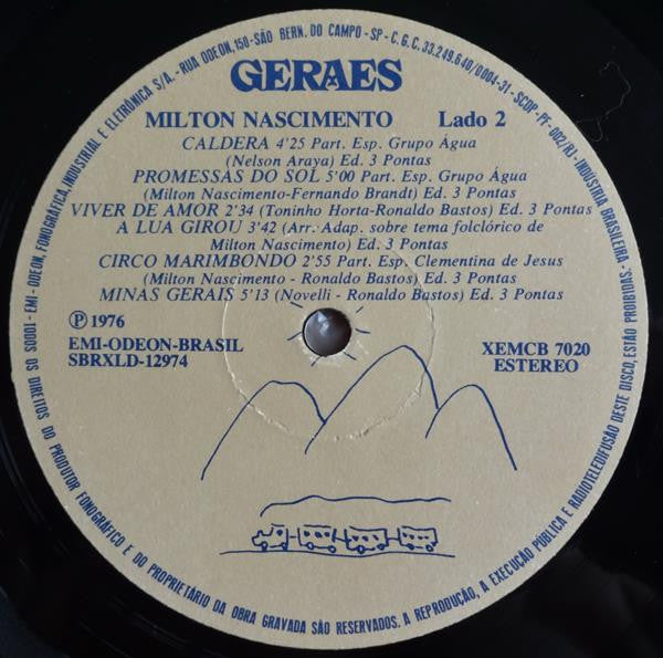 Milton Nascimento : Geraes (LP, Album, Gat)