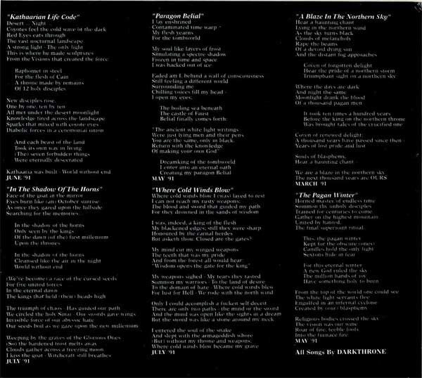 Darkthrone : A Blaze In The Northern Sky (CD, Album, Enh, Ltd, RE, RM, Dig)