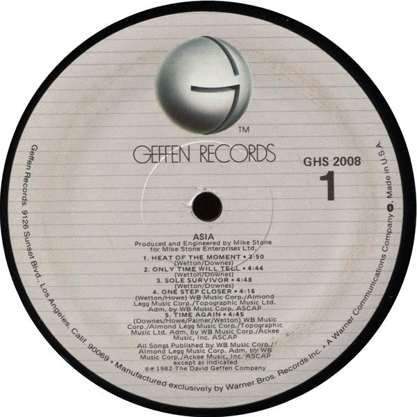 Asia (2) : Asia (LP, Album, Ltd, Promo, Qui)