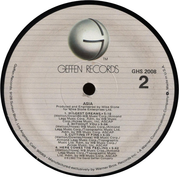 Asia (2) : Asia (LP, Album, Ltd, Promo, Qui)