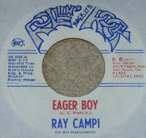 Ray Campi : Eager Boy (7", Single, RE)