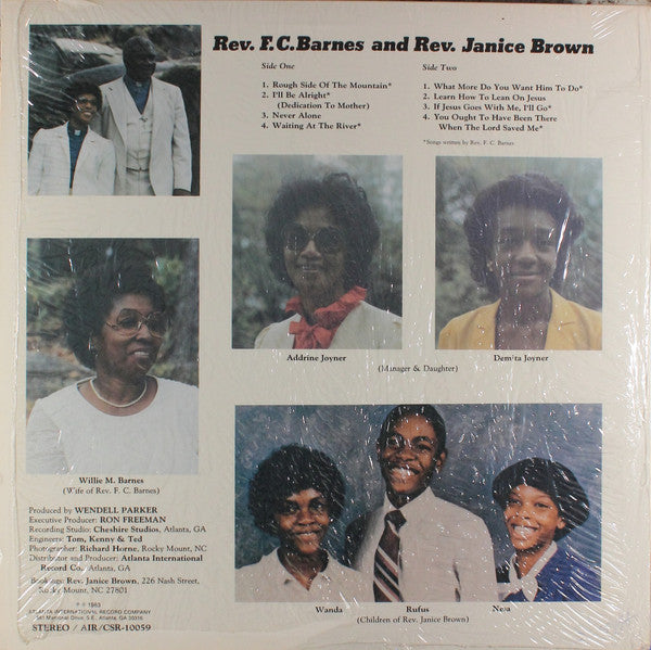 Rev. F.C. Barnes* And Rev. Janice Brown : Rough Side Of The Mountain (LP, Album)